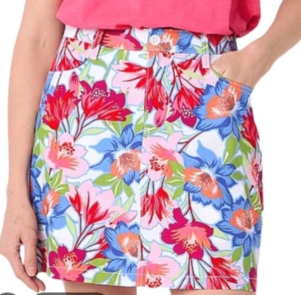 St. Johns Bay Harley Floral Skirt Skirt Women's Size 10